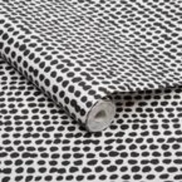 NEW Graham & Brown Dots Black White Wallpaper Polka Dot 104533 - Picture 4 of 7